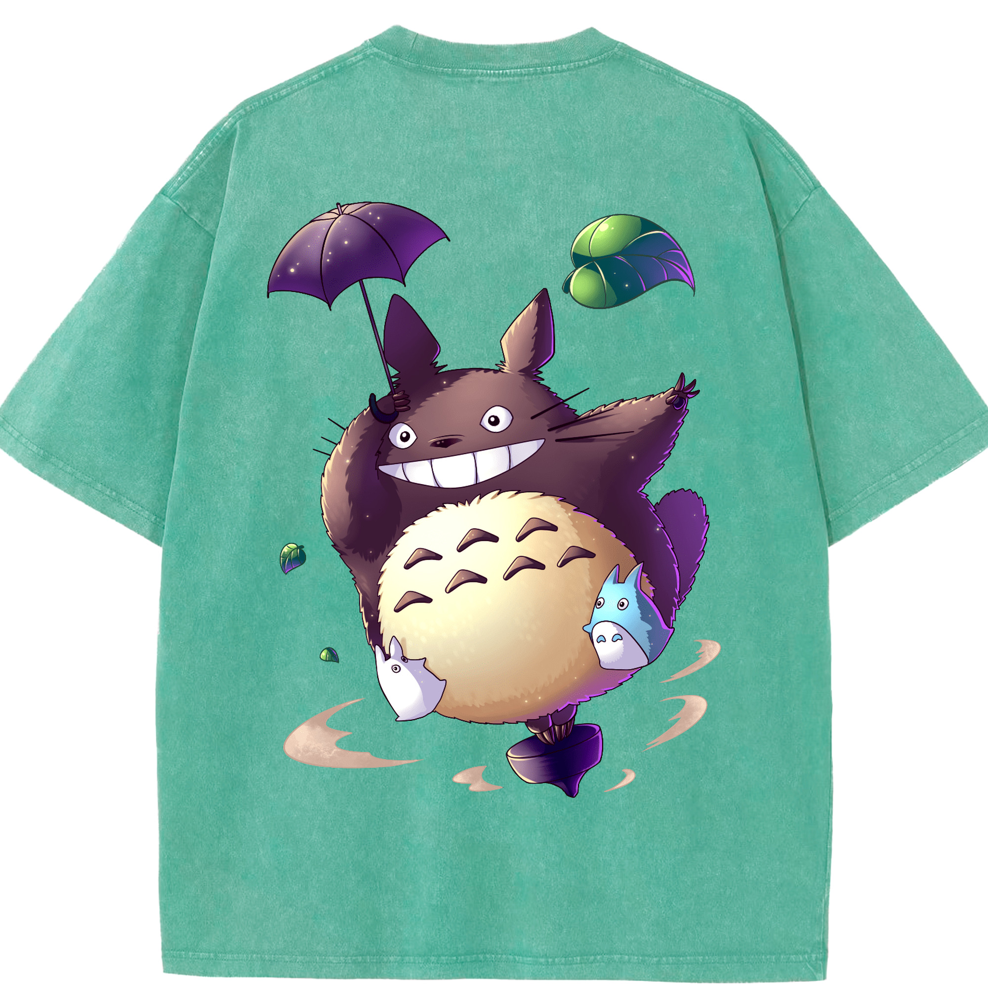 （画像用） となりのトトロ 草壁メイ 草壁サツキ My Neighbor Totoro Satsuki Kusakabe Mei Kusakabe 綿100% ヴィンテージ風 半袖Tシャツ（背面プリント）
